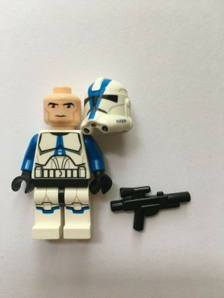 Star Wars Lego Minifigure 501st Legion Clone Trooper,  Blaster 75002 75004 Set
