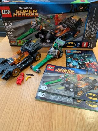 Lego 76012 Dc Comics Heroes Batman The Riddler Chase Complete Box All Figs