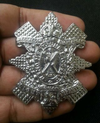 Uk The Royal Glasgow Highlanders Light Infantry Armed Forces Badge 41.  65 Grams