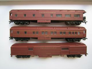 Ho Scale Athearn /bev - Bel Pennsylvania Rr Baggage,  Observation And Coach Cars