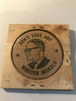 1964 Vote Barry Goldwater Political Wooden Nickel Vintage Nickels