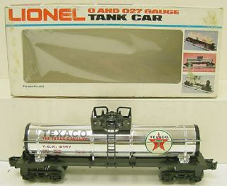 Lionel 6 - 9147 Texaco Chrome Plated Single Dome Tank Car Ln/box