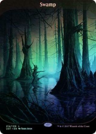 Swamp - Foil 214/216 (full Art) Near Ust Mtg Unstable