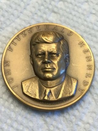 Nib John F Kennedy Medallic Art Co Coin 1 1/4” Diam 3d High Relief 1961 Inaugura