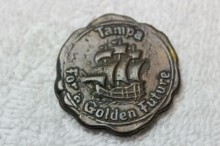 Vintage - Token - Medal - Gasparilla Pirate Festival - Tampa - For A Golden Future