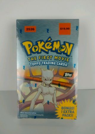 Pokemon The First Movie 1999 Topps Trading Cards Booster Box Set Black Logo