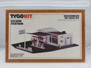 Tyco 7762 Exxon Station Ho Scale Model Kit Railroading Unbuilt