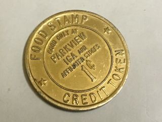 Gold Plated Food Stamp Token Parkview Iga Markets