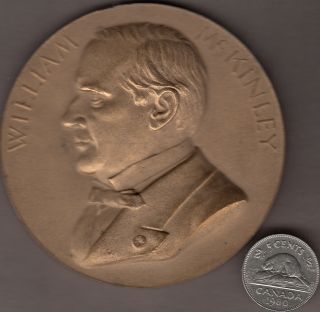 L@@k Large Bronze William Mckinley Presidential Inaucuration Medal