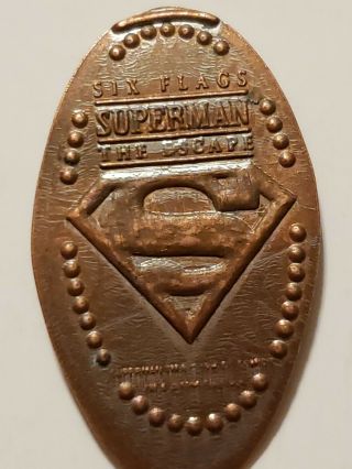 Six Flags Superman The Escape Pressed Penny Elongated Smashed