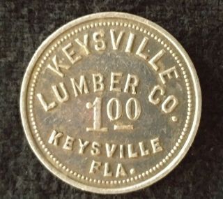 Scrip Token Coin 1.  00 In Trade Keysville Lumber Fla Florida Hillsborough