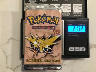 1999 Pokemon Fossil Booster Pack Factory,  Zapados Art,  Weighed Heavy