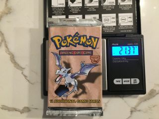 1999 Pokemon Fossil Booster Pack Factory,  Aerodactyl Art,  Weighed Heavy