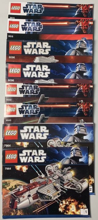 Lego Star Wars Instruction Manuals (9515,  8096,  9500,  7964)