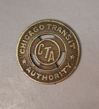Chicago Transit Authority Cta Chicago,  Illinois Il Brass Token