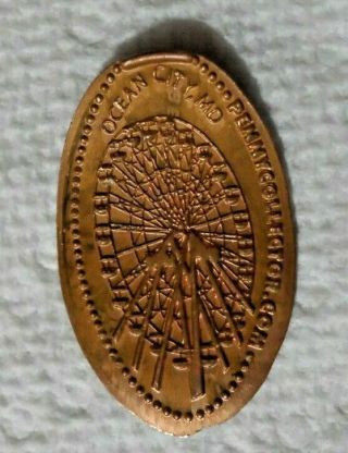 Copper Elongated Penny Ferris Wheel Cent Ocean City Md Souvenir Coin Kite Loft