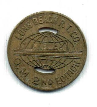 Long Beach Ca P.  T.  Co Queen Mary 2nd Edition Vintage Transit Token