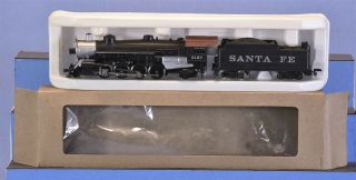 Ho - Ihc Santa Fe 3127 Mikado 2 - 8 - 2 Steam Engine And Tender - Cleaned & Oiled - Runs