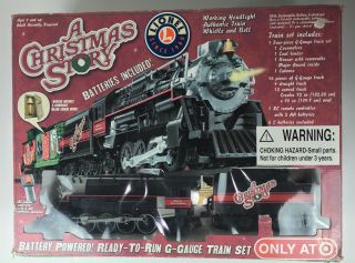 Lionel A Christmas Story G - Gauge Train Set Battery Operated Remote Target