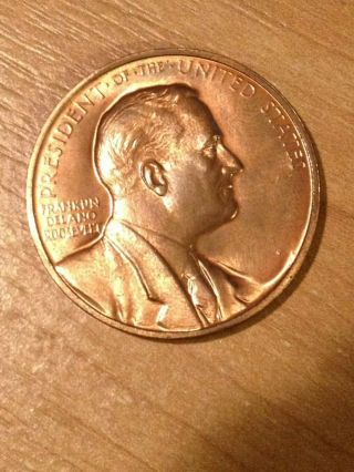 Franklin D.  Roosevelt U.  S.  Presidential Inaugural Commemorative Coin Medal