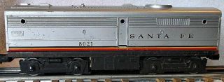 Lionel O Scale Santa Fe Diesel Locomotive 8021 Dummy Unit B