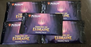5 Mtg Throne Of Eldraine Promo Packs Factory Magic The Gathering Mtg