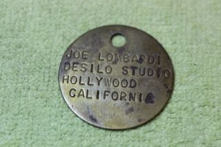 Vintage - Token - Medal - Joe Lombardi - Desilo Studio - Hollywood,  California