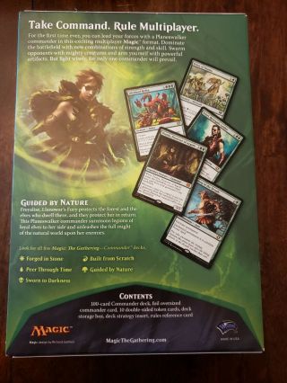 MTG Magic the Gathering Guided by Nature Commander Deck 2014 2