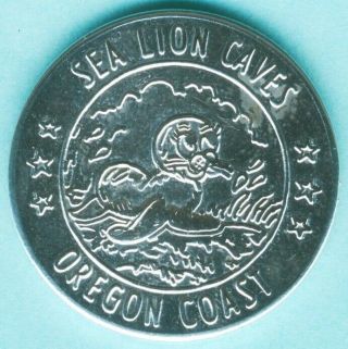 Sea Lion Caves Oregon Coast Usa Good Luck - Souvenir Token Medal - Coin