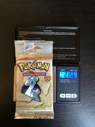 Pokemon Fossil Unlimited Heavy Booster Pack Lapras