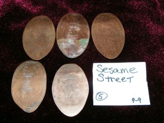 5 SESAME STREET THEMED Elongated Coin Rolled Pressed Smashed Pennies (99) 2