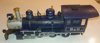Bachmann Big Hauler G Scale B&o Royal Blue Line 4 - 6 - 0 Steam Locomotive 1332 Nr