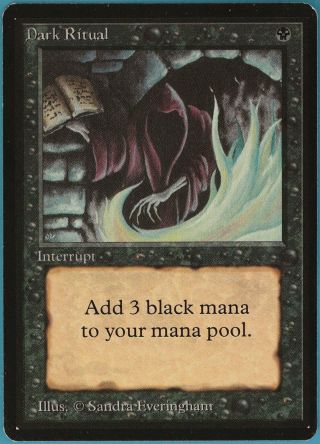 Dark Ritual Beta Nm Black Common Magic The Gathering Card (id 64540) Abugames