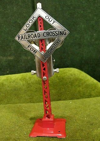 Lionel Prewar 69/069 Warning Bell Ringing Railroad Crossing Signal Grt