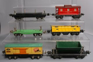 Lionel O Gauge Prewar Freight Cars: 1679,  2657,  2659,  651,  3652,  3811 [6]