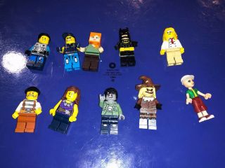 (10) Lego Mini Figures From Minecraft/scarecrow And Batman