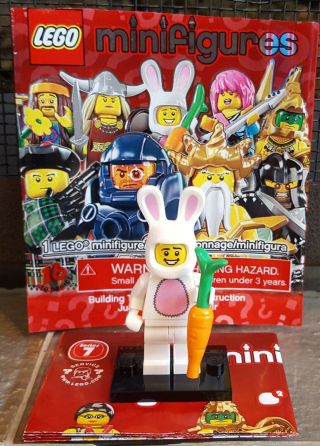 Lego Minifigures Series 7 Bunny Suit Guy 100 Complete Authentic Minifigure