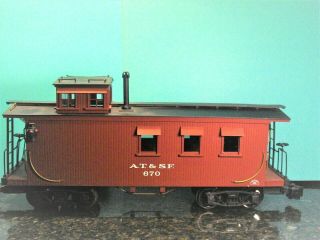 G Scale Aristo Craft AT&SF Wood Caboose ART - 82110 2