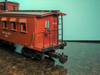 G Scale Aristo Craft AT&SF Wood Caboose ART - 82110 3