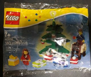 Lego Christmas Tree Set 40058 2 Rare Minifg Toy Train 4 Gift Ladder Bulbs