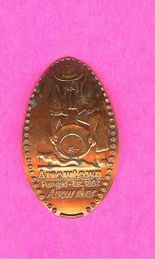 Arrowtown South Island Zealand Elongated Smashed Pressed Penny Foreign Coin
