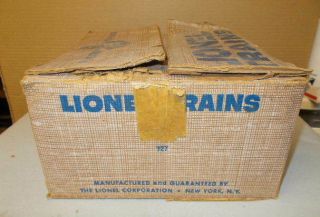 Lionel Postwar Trains 727 Empty Train Set Box From 1957 Five - Car Steam Freight