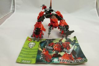 Lego Hero Factory Raw - Jaw (2232) Retired Figure Complete Set With Instruction Bo