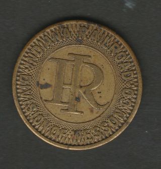 Vintage Indiana Railroad Division Of Wesson Co Transit Token