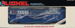 Lionel O Gauge I Love Texas Friendship 19915 Model Boxcar Box Car 6 - 19915u1