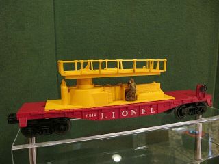 Lionel 6812 O Scale Track Maintenance Car Yellow Superstructure Vintage Rare