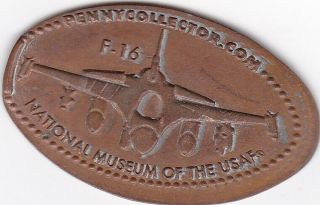 Elongated Souvenir Penny: National Museum Of The U.  S.  A.  F.  (f - 16) 24 A