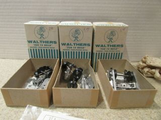 3 Boxes Of Walthers O Gauge 2 Rail 4 - Wheel Passenger Trucks