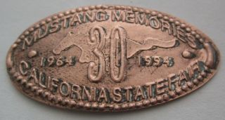 30 Yr California State Fair Mustang Memories 1964 - 94 Pressed Elongated Penny
