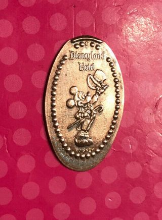 Mickey Mouse W/ Top Hat & Cane Disneyland Hotel Disney Elongated Pressed Penny